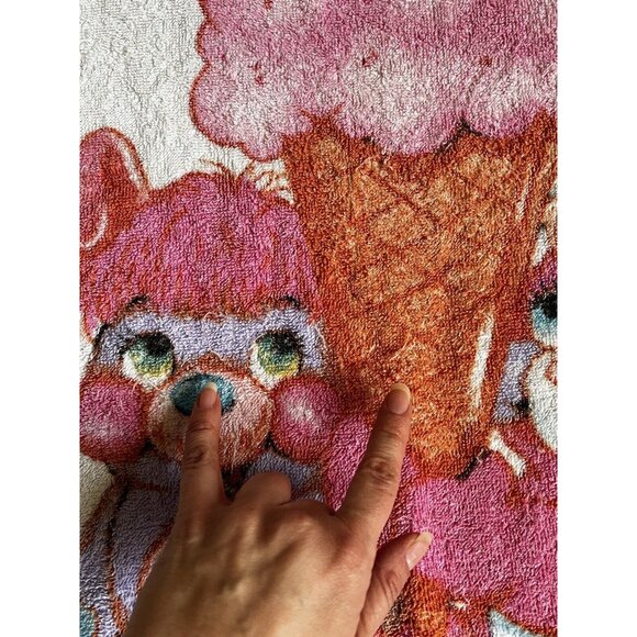 Popples Ice Cream Print Vintage Beach Towel 1986 Mattel Hasbro Rare Collectable - Picture 5 of 8